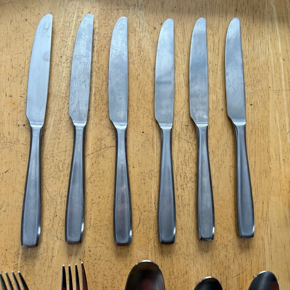 Hampton Forge HARPER Stainless Signature Silverware 13 Spoon Fork Knives Serving